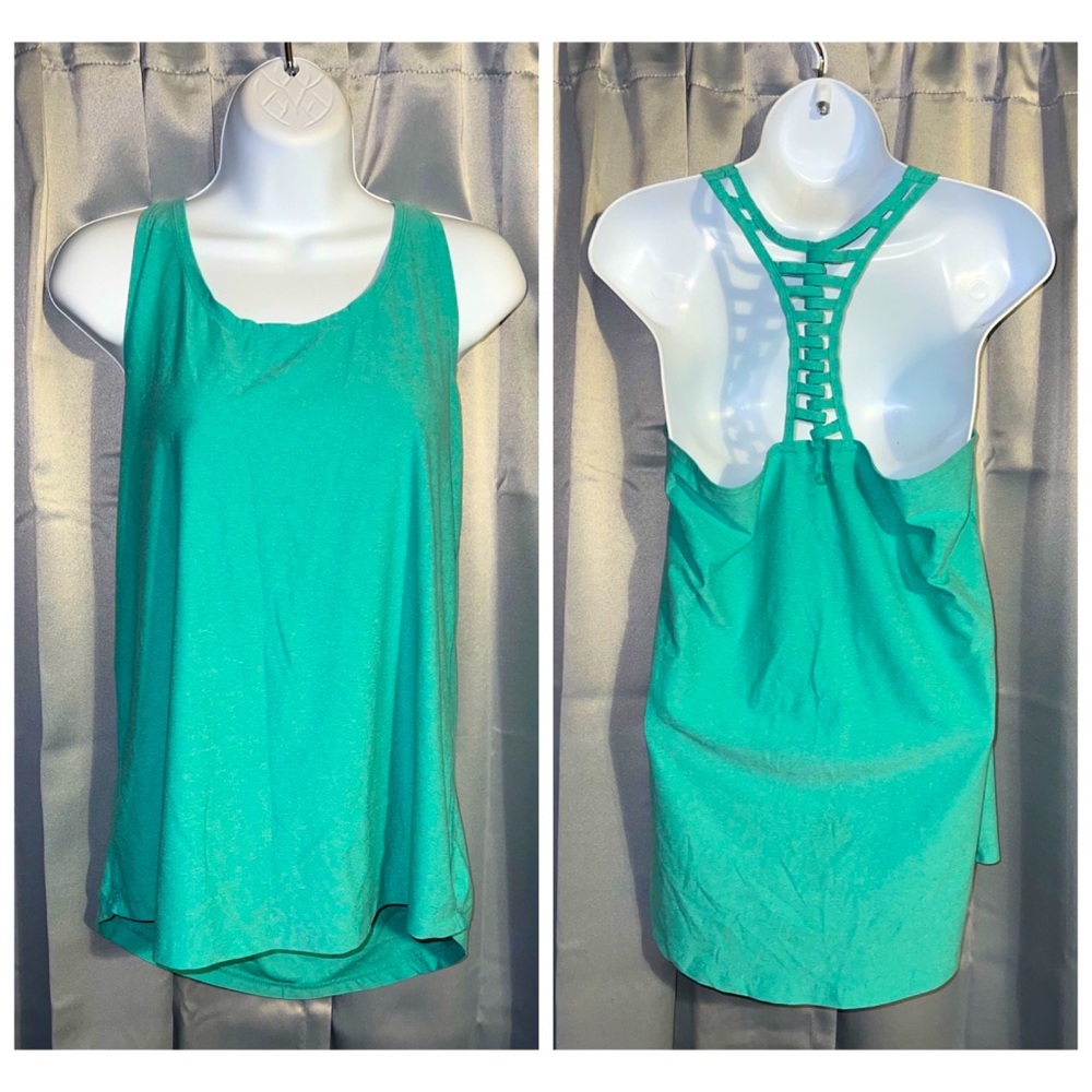 Reflex Sea Green Tank Top with Braided Racerback Strap (L)